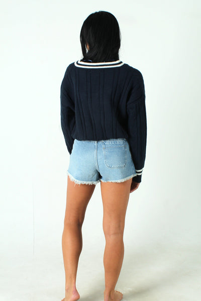 KLESIS GEN-Women's So Varsity Cable Knit Sweater