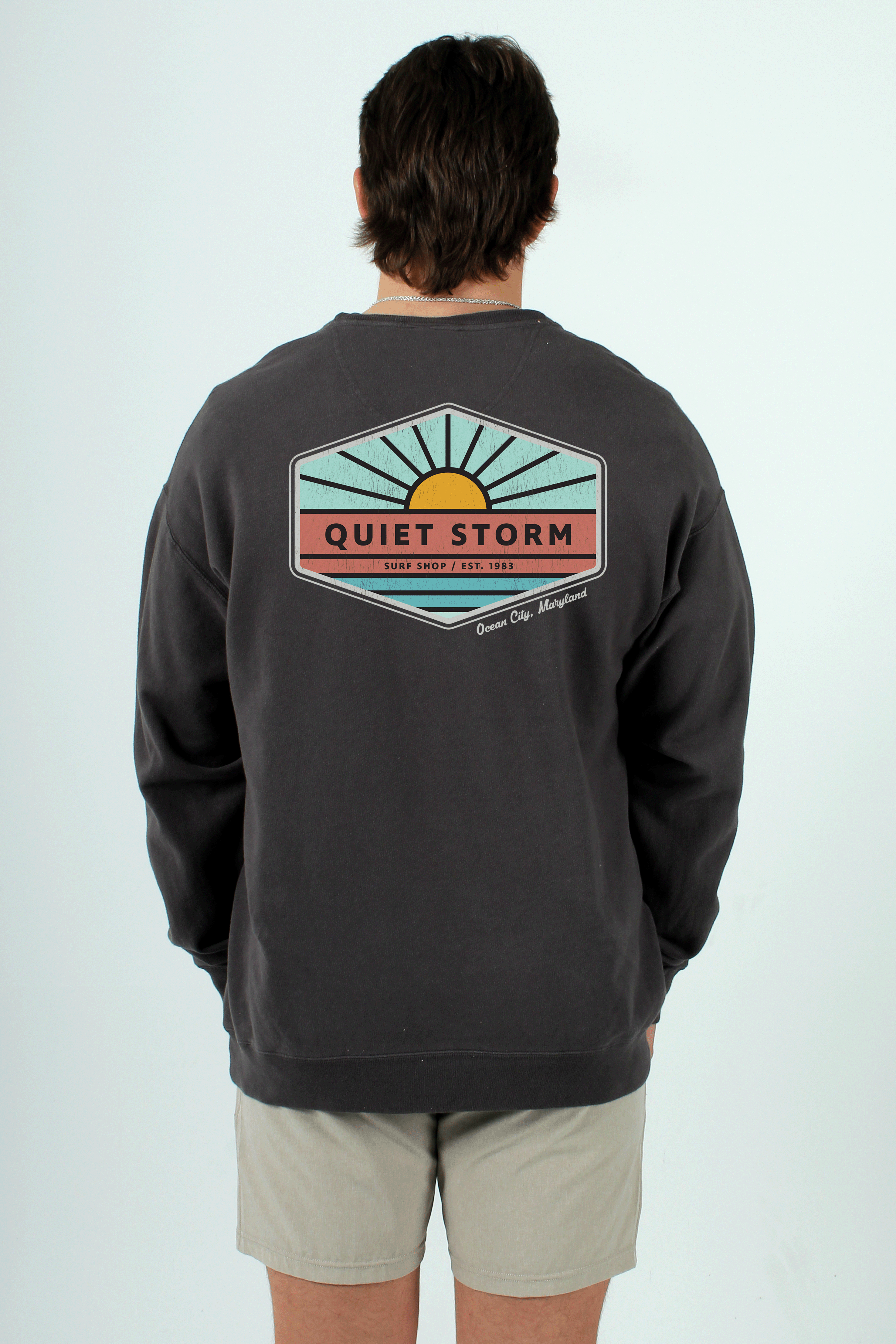 Sunray Badge Crew Fleece – Quiet Storm Surf Shop Sunray Badge Crew Fleece – Quiet Storm Surf Shop