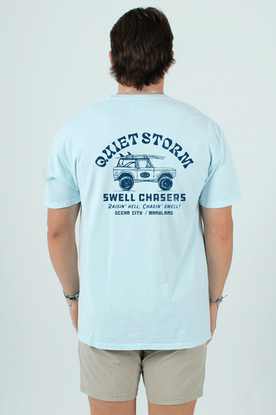 QSSS/HANES GEN-Men's SOOTHING BLUE / S Swell Chasers Short Sleeve Tee
