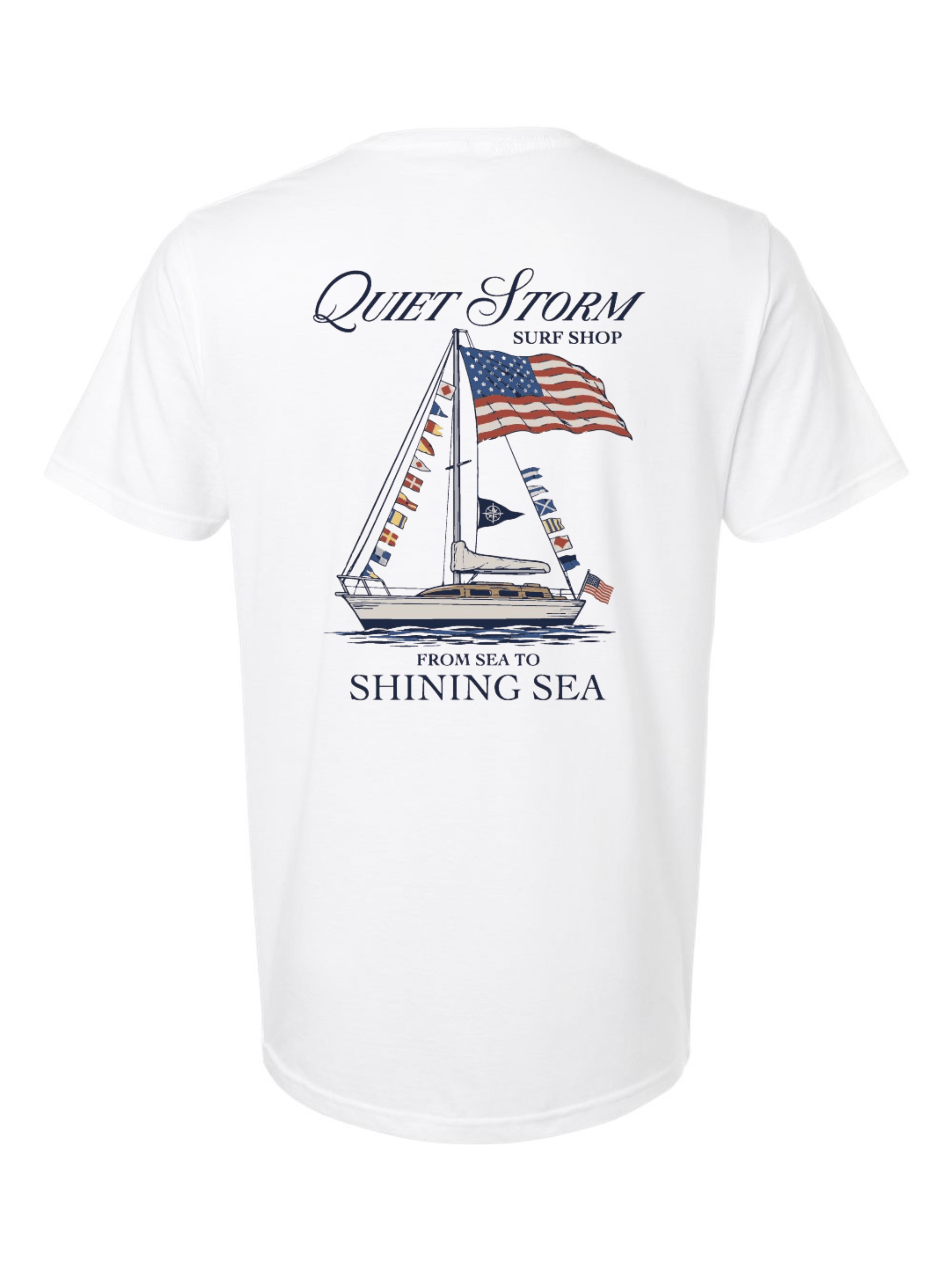 Flag Sailboat Short Sleeve Tee – Quiet Storm Surf Shop