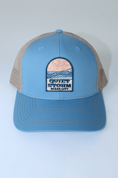 QSSS/RICHARDSON GEN-Men's COL BLUE/KHAKI / OS Tombstone Wavy Patch Trucker Hat