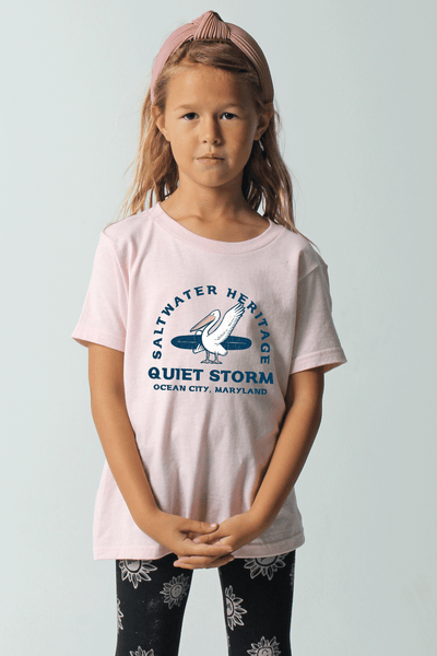 QSSS/TULTEX Unisex PINK / XS Youth Pelican Short Sleeve Tee