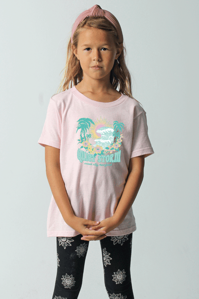 QSSS/YPRINT Kids PINK / XS Youth Tropical Frame Short Sleeve Tee