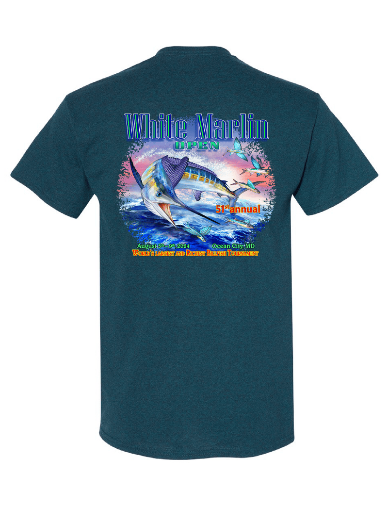 WHIMAR Unisex MIDNIGHT / S 2024 White Marlin Open Short Sleeve Tee