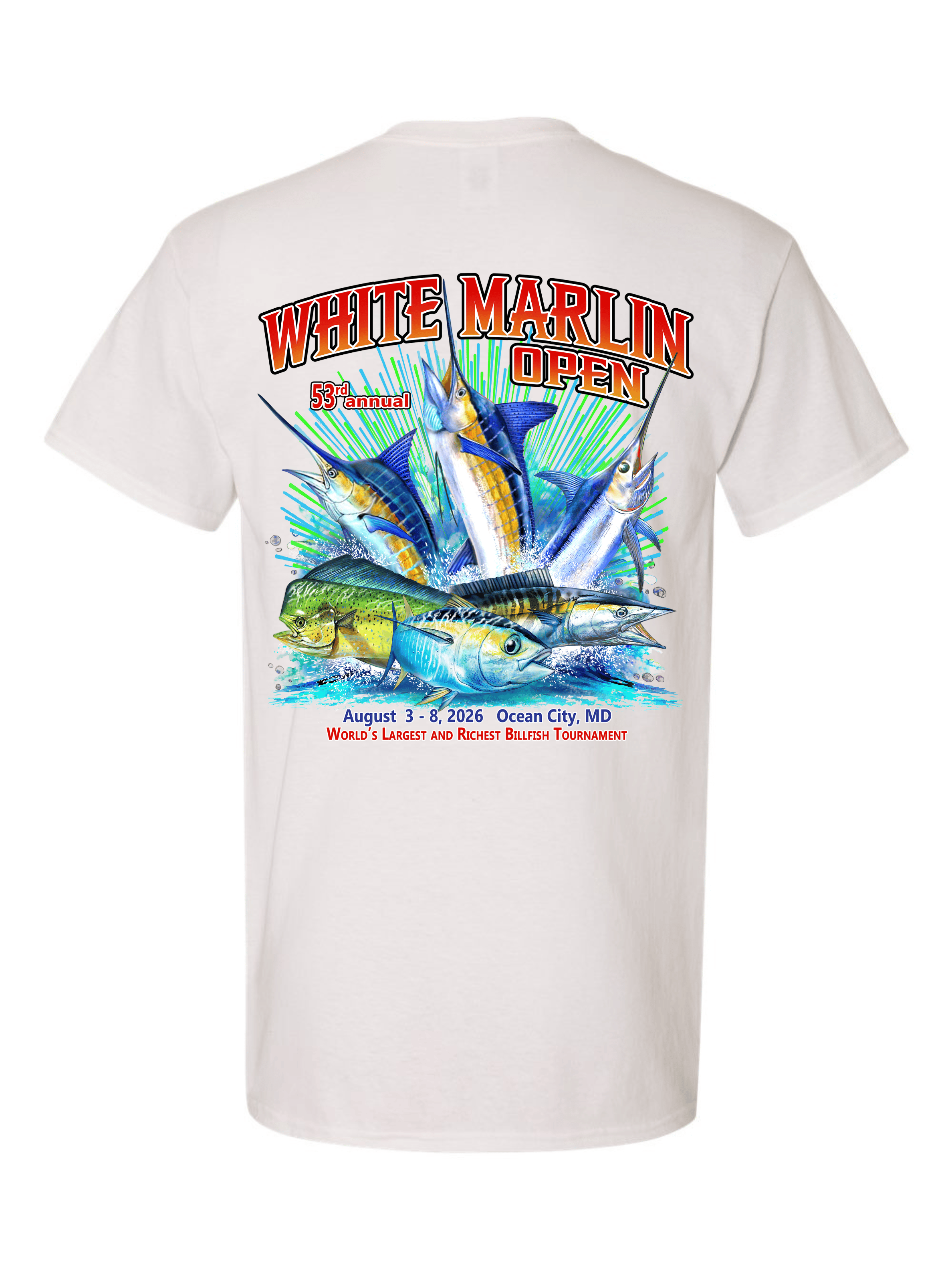 2026 White Marlin Open Pocket Tee – Quiet Storm Surf Shop