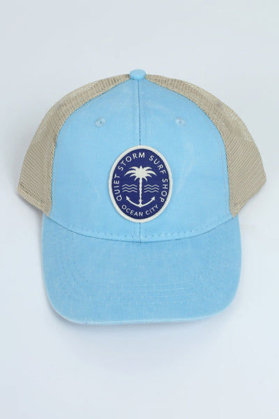 QSSS/ADAMS GEN-Men's Anchor Palm Garmet Dyed Hat