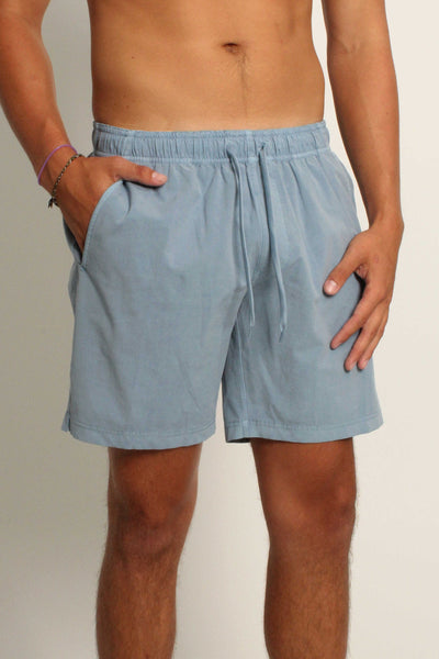 QSSS/KFINE GEN-Men's LT BLUE / S Quiet Storm Pigment Dyed Volley Shorts