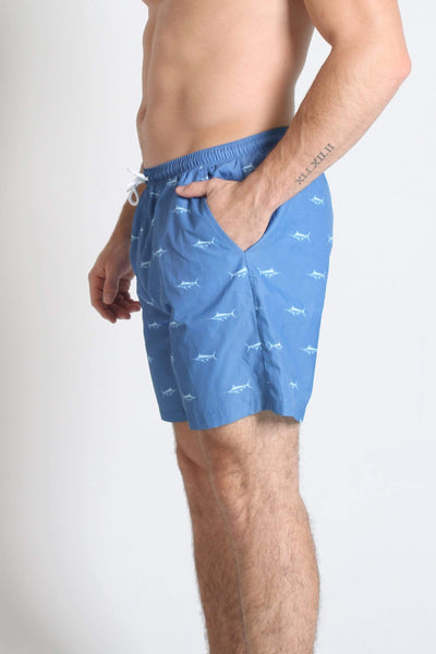 QSSS/VOLARE GEN-Men's Marlin Print Volley Shorts