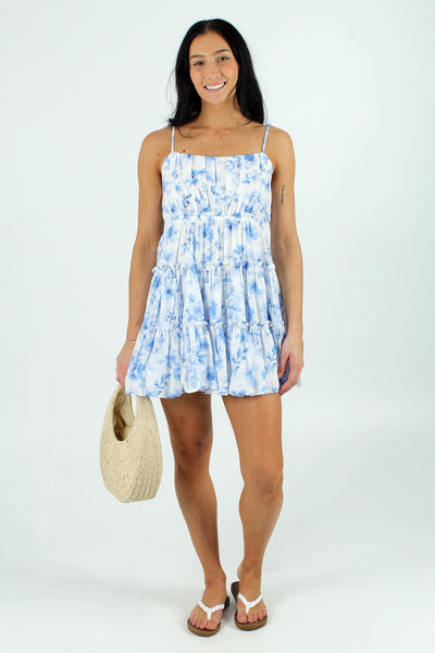 BLUPEP GEN-Women's BLUE / S Make Way Tiered Dress