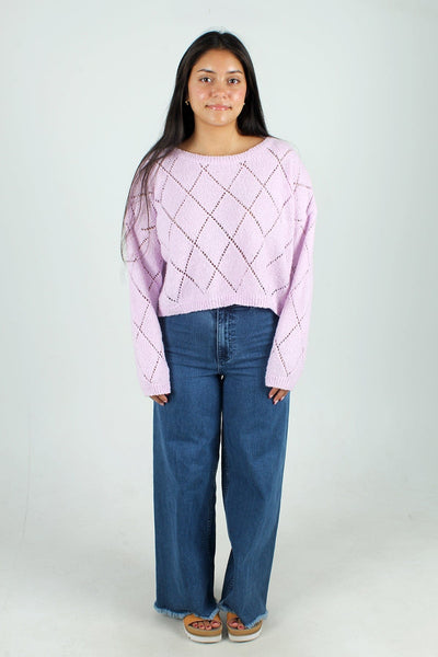 DREAME GEN-Women's LILAC / S/M Aimee Sort Crew Sweater