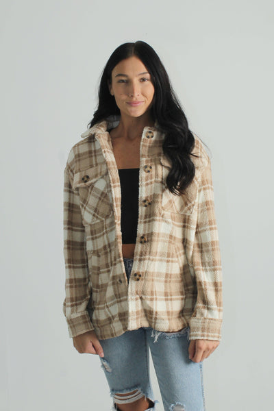 LOVTRE GEN-Women's KHAKI / S Stay Cozy Sherpa Jacket