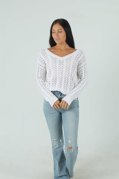 MIRACL GEN-Women's Annelise Crochet Sweater