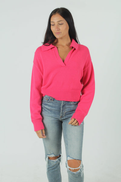 OLIVAC GEN-Women's Roxy Collared Sweater