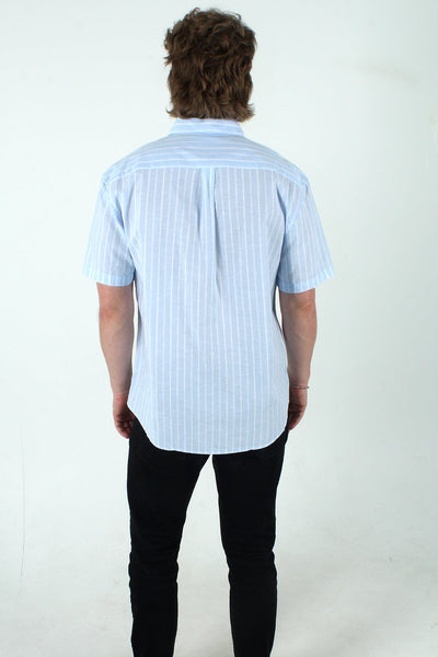 QSSS/ANCHBOY GEN-Men's Anchor Boys Stripe Short Sleeve Button Front