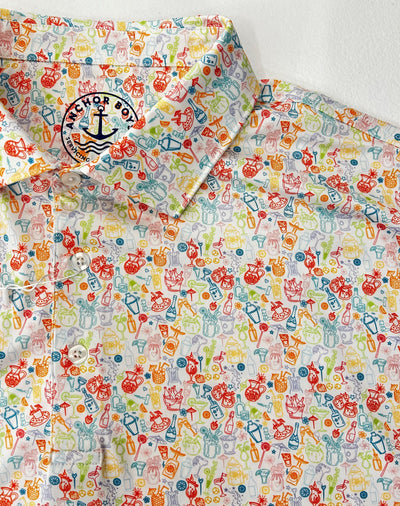 QSSS/ANCHBOY GEN-Men's Anchor Boys Tropical Drinks Tech Polo
