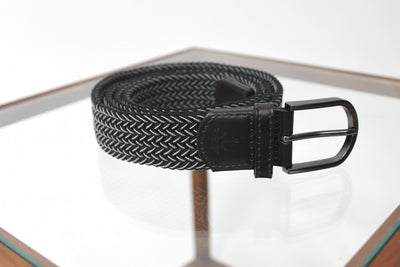 QSSS/ANCHBOY CAT-Accessories BLACK/GREY / S Men's Anchor Boys Stretch Woven Belt