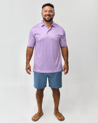 QSSS/ANCHBOY GEN-Men's LAVENDER / S Anchor Boys Mini Agave Tech Polo