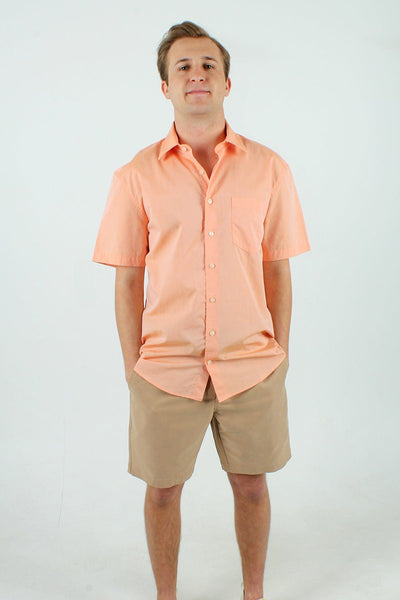 QSSS/ANCHBOY GEN-Men's LIGHT ORANGE / S Anchor Boys Short Sleeve Chambray Collar Shirt