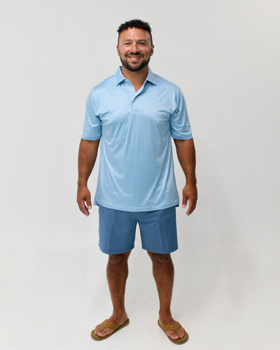 QSSS/ANCHBOY GEN-Men's LT BLUE / S Anchor Boys Blue Mini Oysters Tech Polo