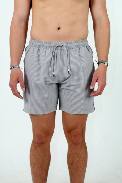 QSSS/ANCHBOY GEN-Men's LT GREY / S Anchor Boys 17" Seersucker Volley Shorts