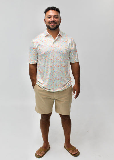 QSSS/ANCHBOY GEN-Men's MULTI / S Anchor Boys Tropical Drinks Tech Polo