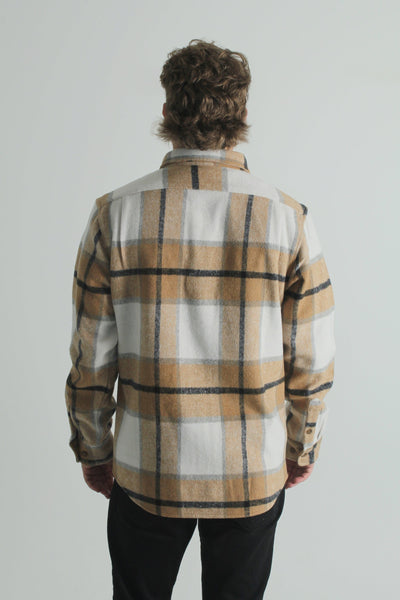 QSSS/CLOTHO GEN-Men's Heavyweight Plaid Long-Sleeve Flannel