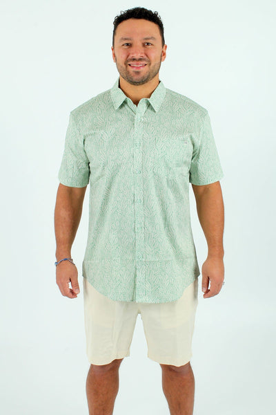 QSSS/EASYPROMO GEN-Men's GREEN / S Quiet Storm Kelp Button Up