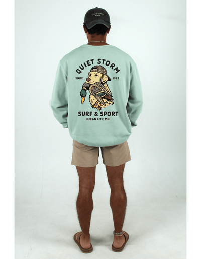 QSSS/GD Unisex BAY / S Yellow Lab Camo Crew Fleece