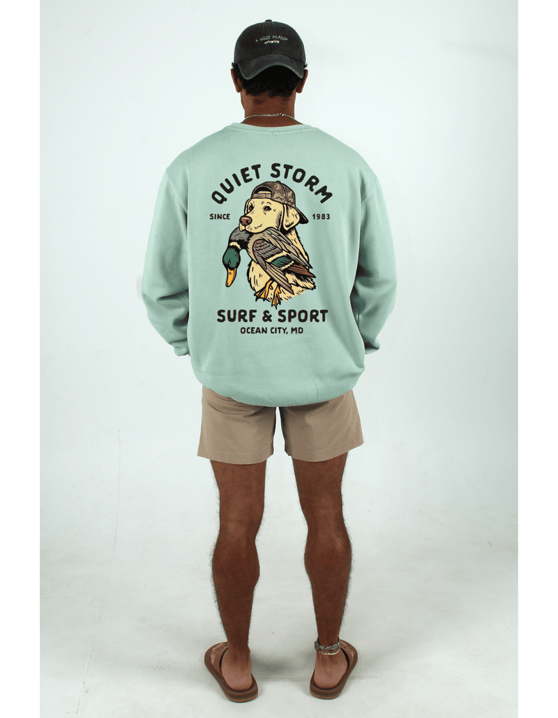 QSSS/GD Unisex BAY / S Yellow Lab Camo Crew Fleece