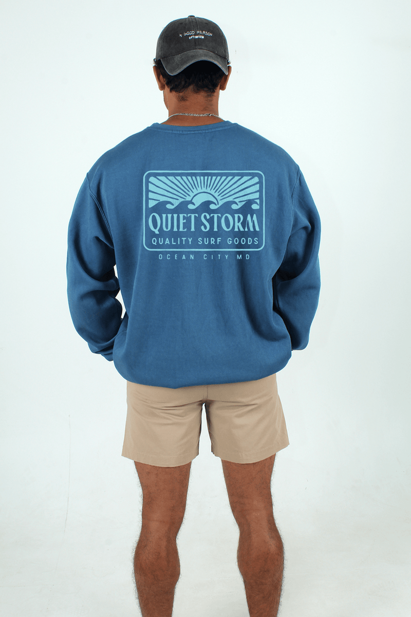 QSSS/GD Unisex CHINA BLUE / S Sunset Crew Fleece