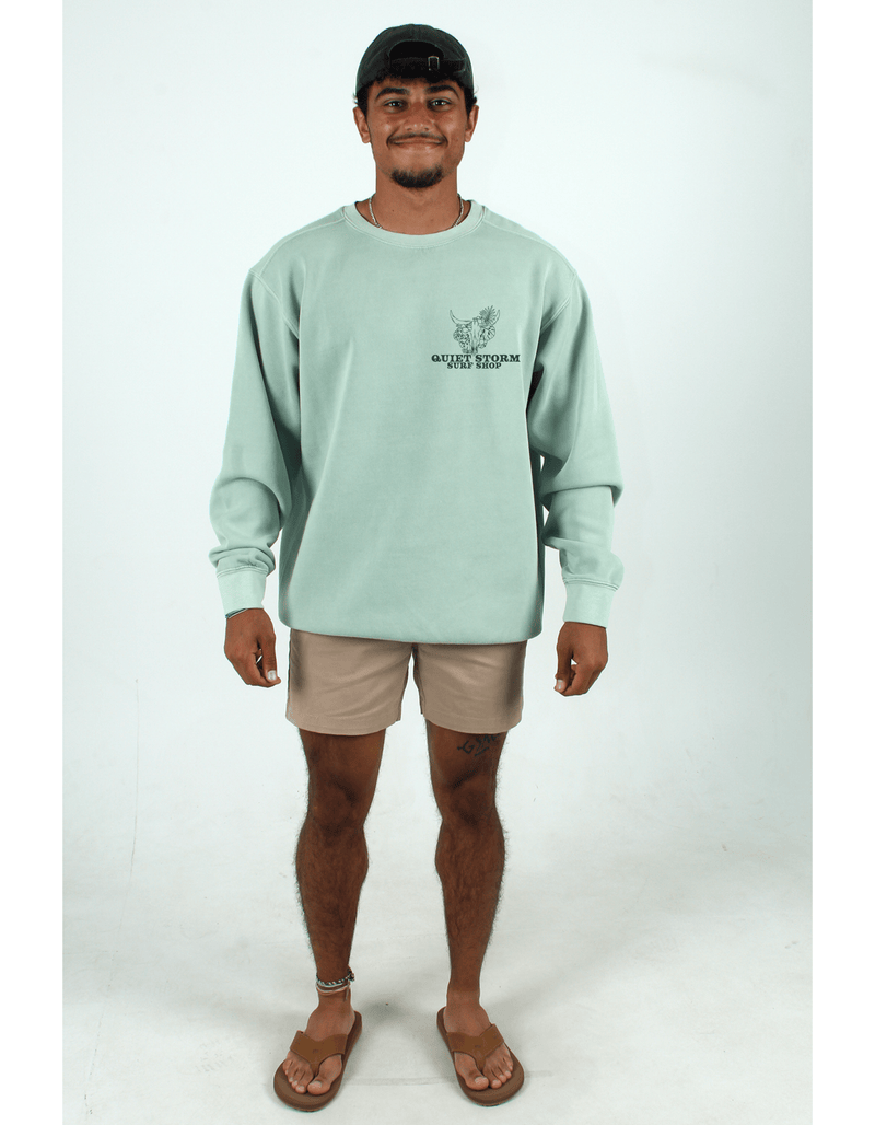 QSSS/GD Unisex Longhorn Skull Crew Fleece