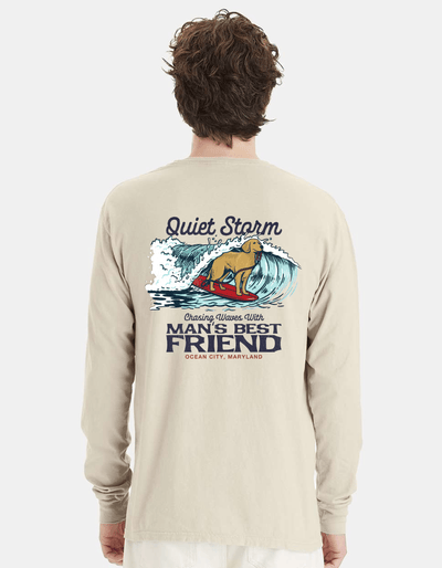 QSSS/GD Unisex PARCHMENT / S Chasing Waves Long Sleeve Tee