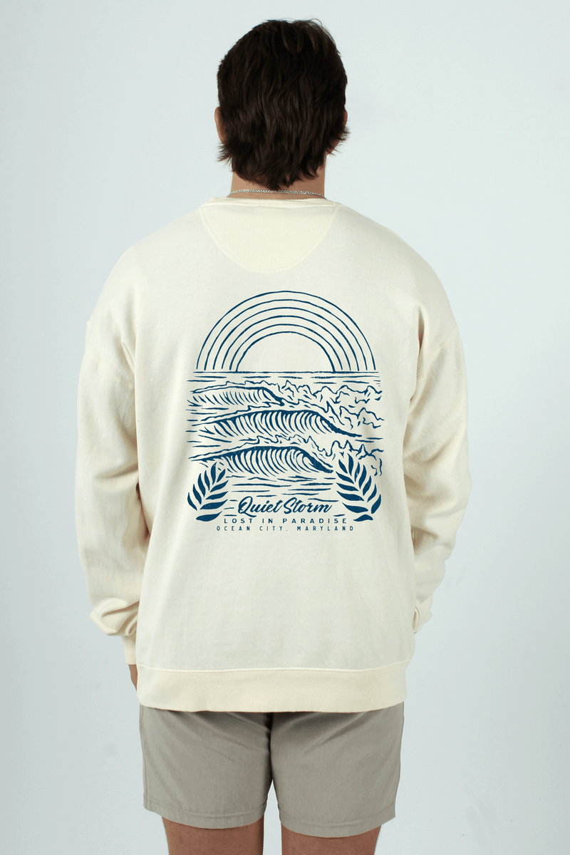 QSSS/GD Unisex PARCHMENT / S Lost in Paradise Crew Fleece