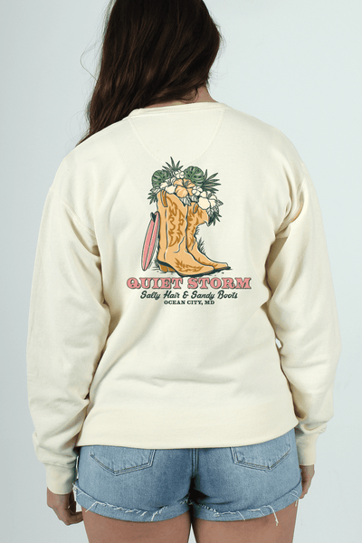 QSSS/GD GEN-Men's PARCHMENT / S Western Boots Crew Fleece