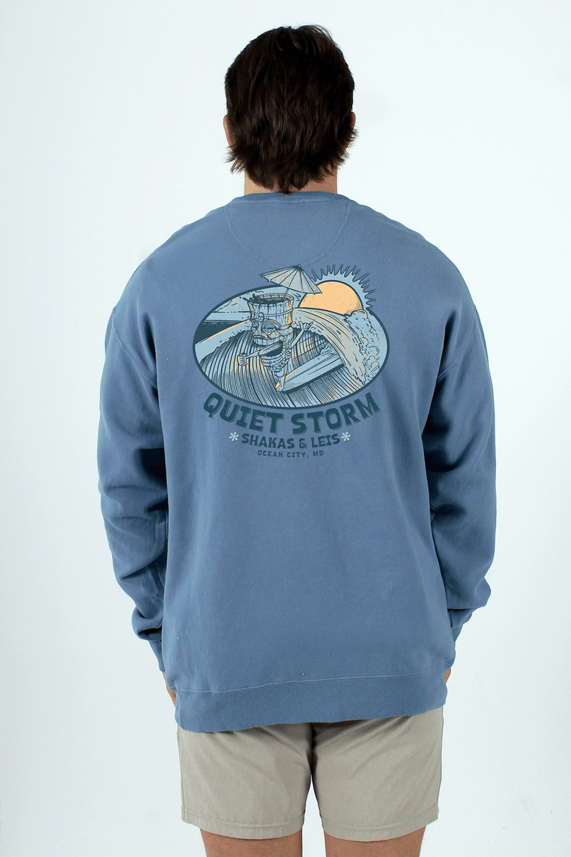 QSSS/GD Unisex SALT WATER / S Shaka & Leis Crew Fleece