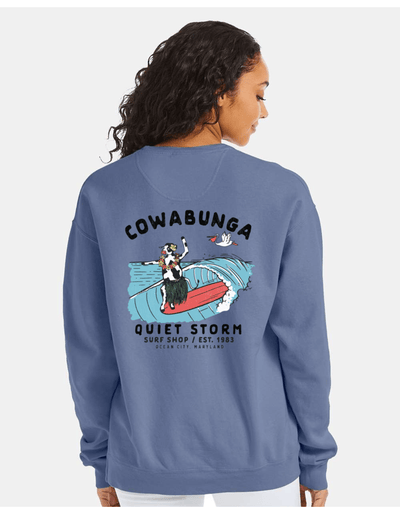 QSSS/GD Unisex SALTWATER / S Cowabunga Surf Crew Fleece