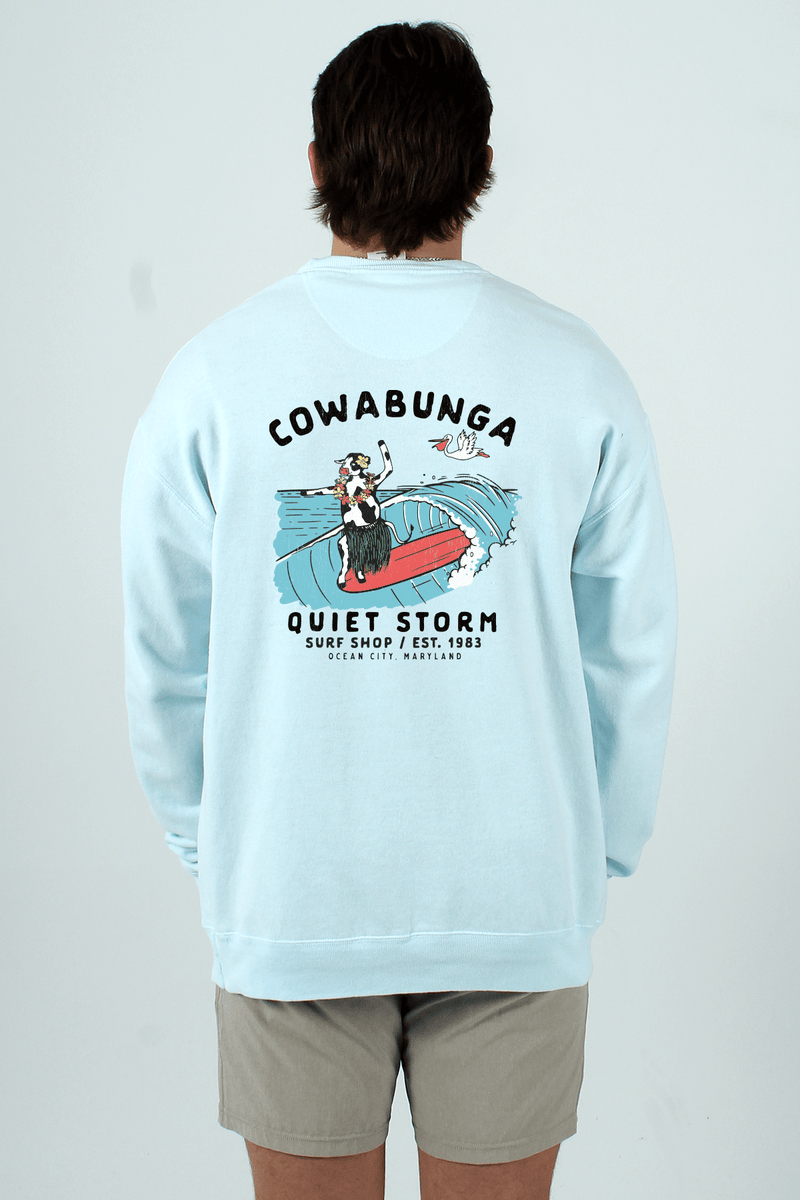 QSSS/GD Unisex SOOTHING BLUE / S Cowabunga Surf Crew Fleece