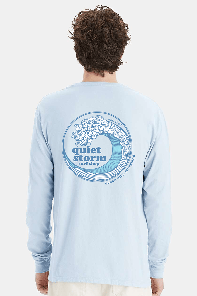QSSS/GD Unisex SOOTHING BLUE / S Curly Wave Long Sleeve Tee