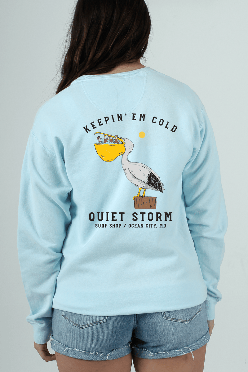 QSSS/GD Unisex SOOTHING BLUE / S Pelican Beers Crew Fleece