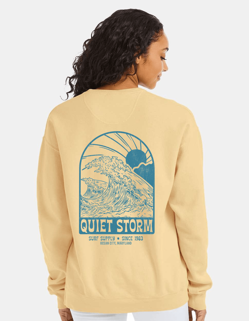QSSS/GD Unisex SUMMER SQUASH / S Tidal Wave Crew Fleece