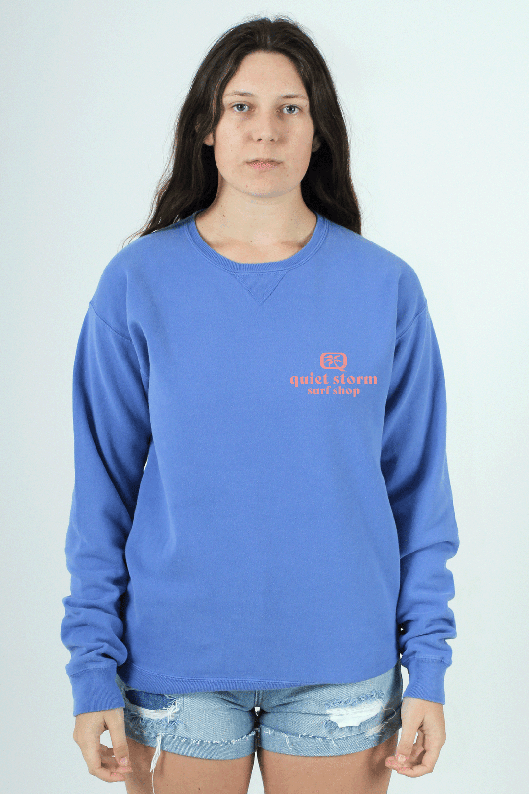 3.1 Phillip Lim] Neoprene Zip Detail Sweatshirt Sky Blue Sz