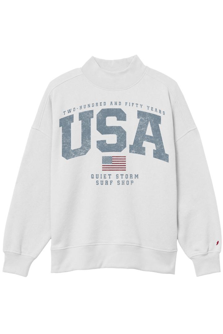 Women's USA Mock Neck Fleece | Quiet Storm Surf Shop