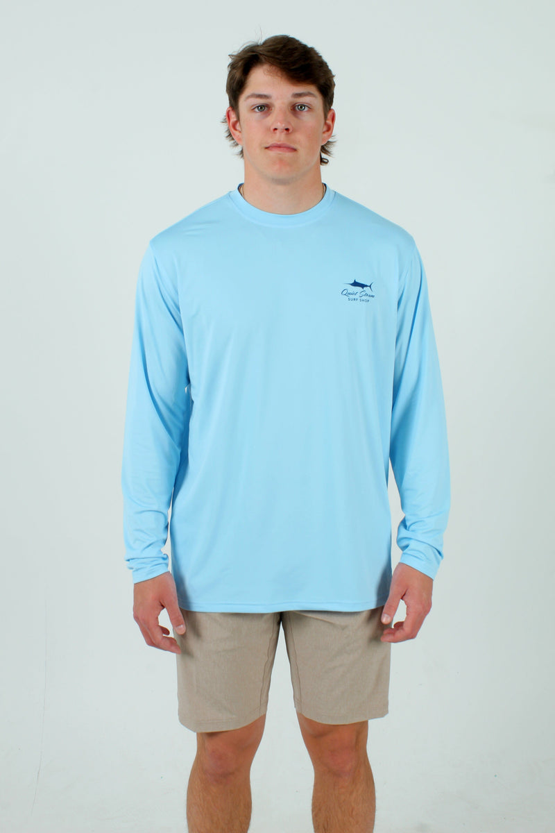 QSSS/MSAPP Unisex LT BLUE / M Marlin Long Sleeve Tech Tee