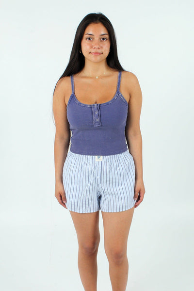 QSSS/NALUKAI GEN-Women's LT BLUE/NAVY / XS Nalukai Blue/Navy Striped Boxer Short