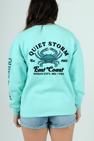 QSSS/PP Unisex CELESTIAL HTHR / M East Coast Crab Open Bottom Crew