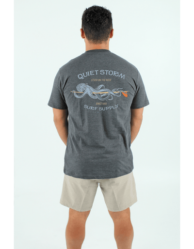 QSSS/PP Unisex CHARCOAL HTHR / S Octo Board Short Sleeve Tee