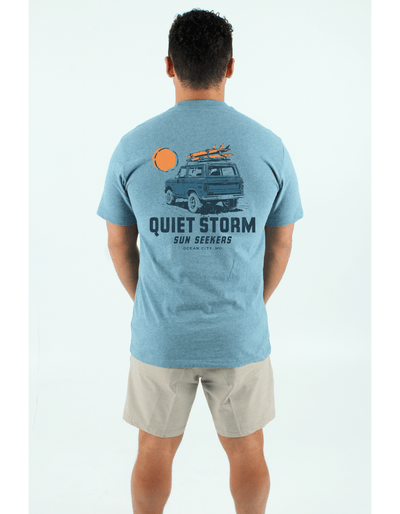 QSSS/PP Unisex DENIM HTHR / S Sun Seekers Short Sleeve Tee