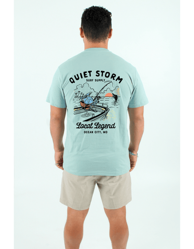 QSSS/PP Unisex DUSTY SAGE / S Crab Boat Short Sleeve Tee