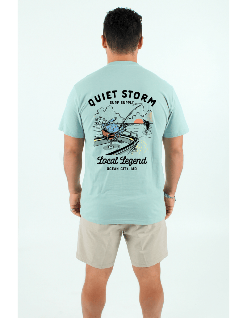 QSSS/PP Unisex DUSTY SAGE / S Crab Boat Short Sleeve Tee