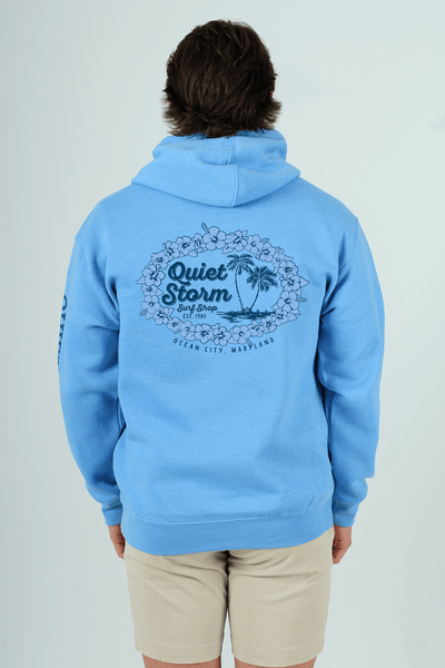 QSSS/PP Unisex GALAPAGOS HTHR / S Hibiscus Palm Oval Hoodie